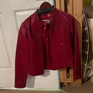 Cherry Red Wilson’s Leather Maxima Jacket